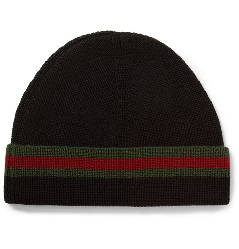 mens black gucci beanie|black gucci cap price.